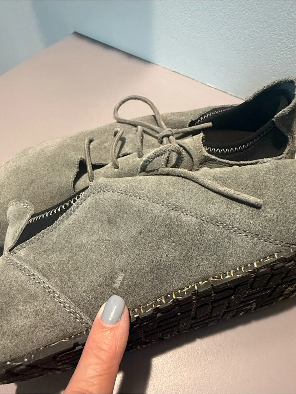 Men's Grey Suede shoe by OTZ
